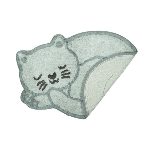 Светлосин памучен детски килим 43x60 cm Sleeping Cat – Sass & Belle-image-1