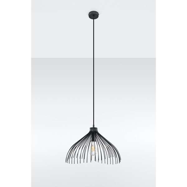 Черно висящо осветително тяло Umea - Sollux-image-1