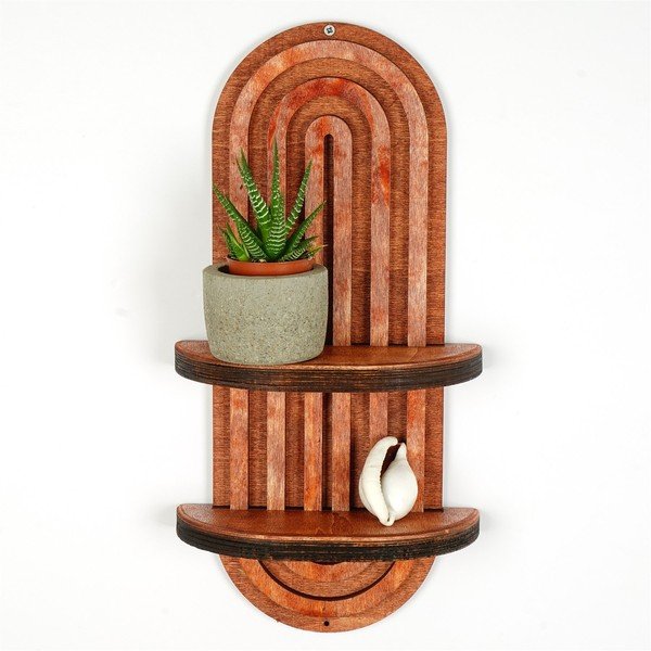 Светлочервена етажерка 20 cm Raf - Kalune Design-image-1