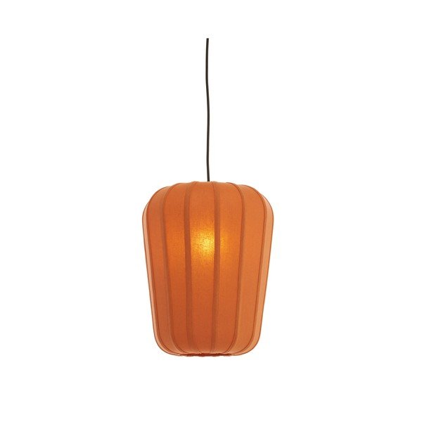 Теракотено висящо осветително тяло с текстилен абажур ø 10 cm Bibury – Light & Living-image-1