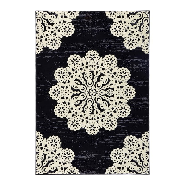 Черен килим Gloria , 160 x 230 cm Lace - Hanse Home