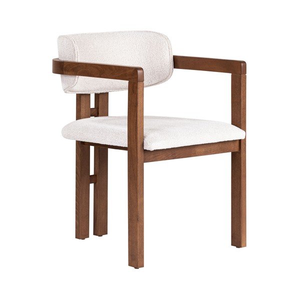 Бял трапезен стол с подлакътници Toscana – Kalune Design