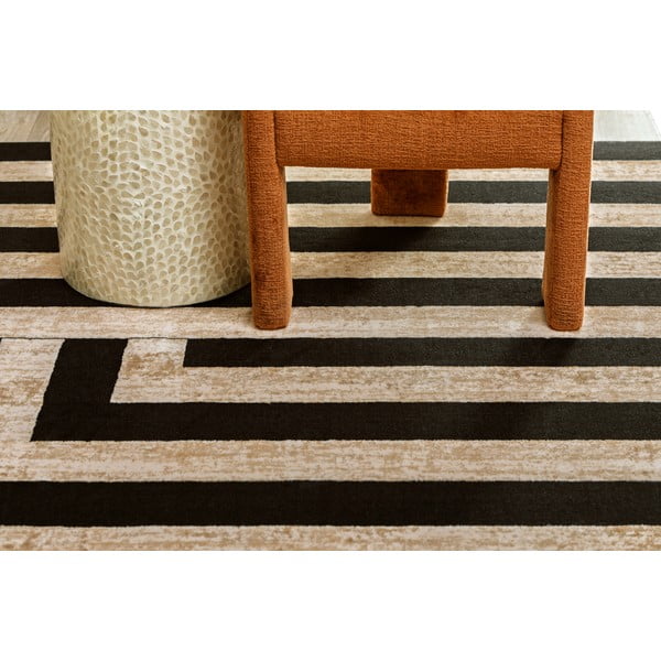 Черно-бежов вълнен килим 200x300 cm Agnus Art Deco II – Agnella-image-1
