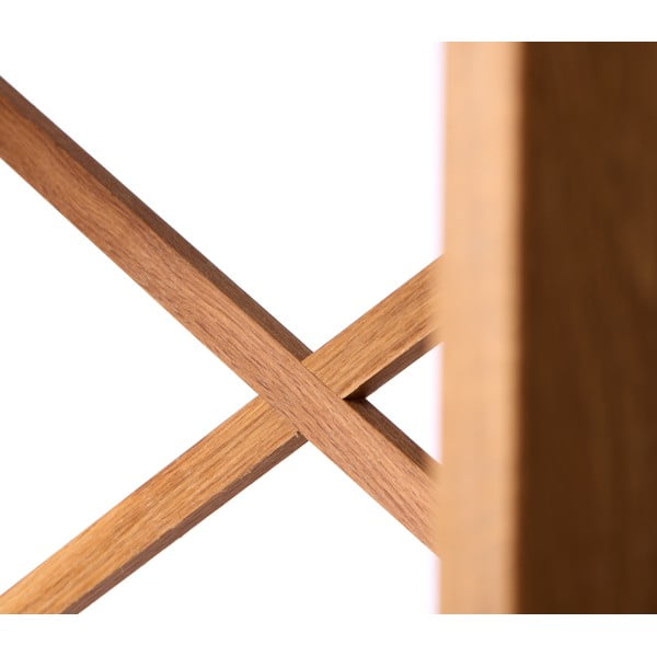 Стелаж от масивен дъб в естествен цвят 70x87 cm X-Shelf – Unique Furniture-image-3