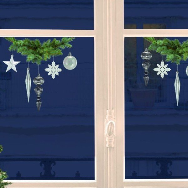 Elektrostatická samolepka Postershop Klasické ozdoby-image-1