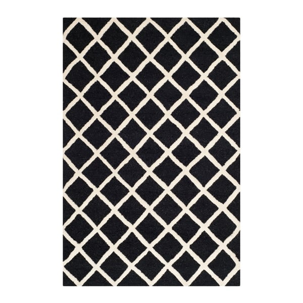 Černý vlněný koberec Safavieh Sophie, 121 x 182 cm