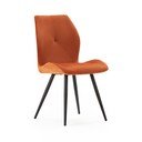 Оранжеви велурени трапезни столове в комплект 2 бр. Adaya – Marckeric