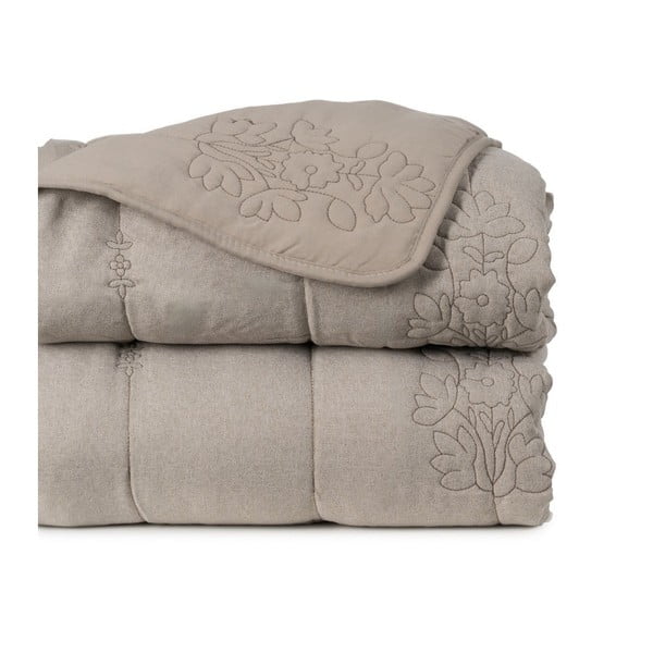 Кафяво-сиво капитонирано покривало за легло 240x260 cm – Ixia