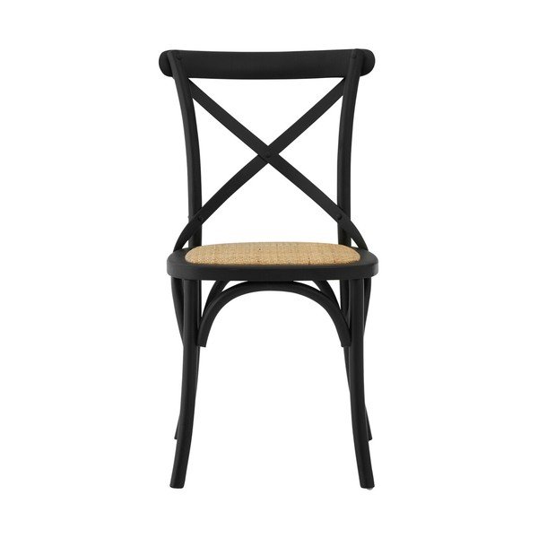 Черен трапезен стол от масивен дъб Lyon – Premier Housewares-image-2