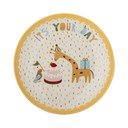 Жълта/кремава глинена детска чиния ø 16 cm Celebrate – Bloomingville Mini