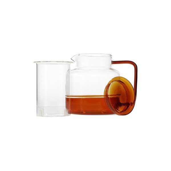 Стъклен чайник в кехлибарен цвят 950 ml Liv – ONA-image-2