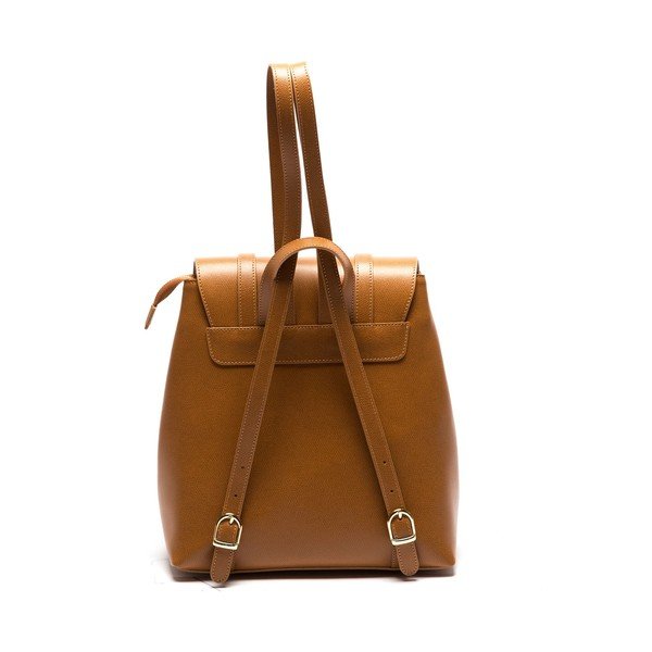 Hnědý kožený batoh Sofia Cardoni Noemi-image-1