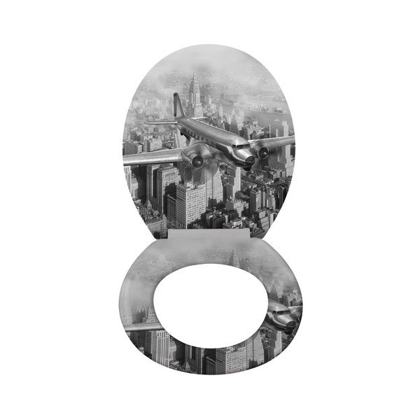 Тоалетна седалка с лесно затваряне Old Time Plane, 45 x 37,5 cm - Wenko-image-1