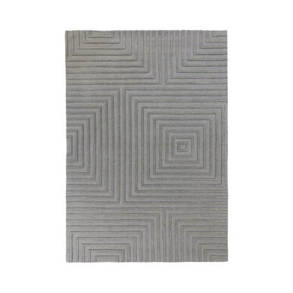 Сив вълнен килим Estela, 120 x 170 cm - Flair Rugs