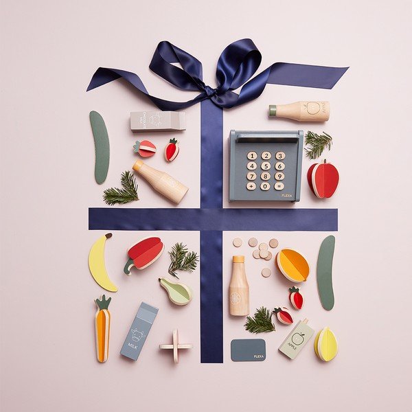 Дървен детски комплект за игра Риба и месо Play - Flexa-image-1