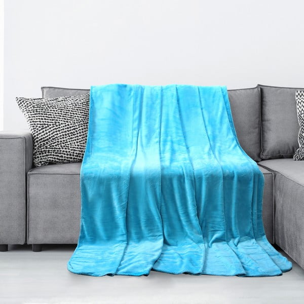 Тюркоазено одеяло от микрофибър Tyler, 70 x 150 cm - AmeliaHome-image-1