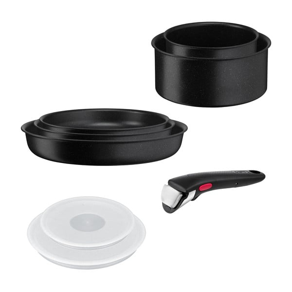 Алуминиев комплект съдове 8 бр. INGENIO Black stone L3998802 – Tefal-image-2