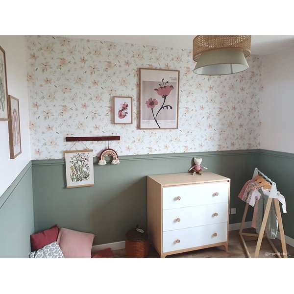 Детски тапет 10 м x 50 см Watercolour Flowers - Lilipinso-image-1