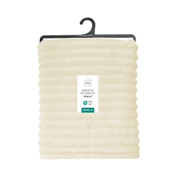 Кремава памучна кърпа от тери 50x90 cm Maya – douceur d'intérieur-image-4