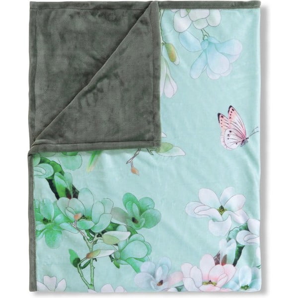 Зелено двустранно одеяло , 130 x 160 cm Shi - Descanso-image-3