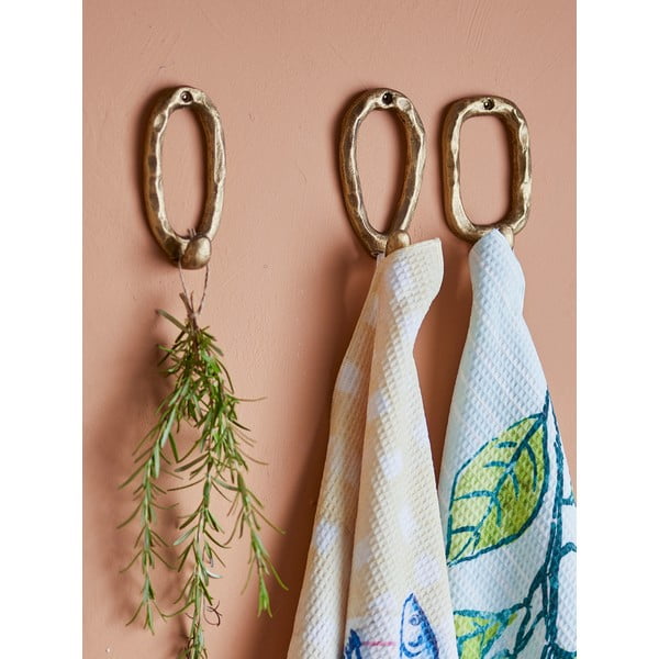 Метални комплект от куки 3 бр. в златист цвят Cias – Bloomingville-image-1