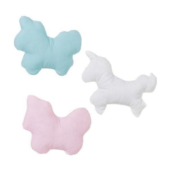 Комплект от 3 цветни възглавници във формата на еднорог Unimasa, 34 x 30 cm - Casa Selección-image-1