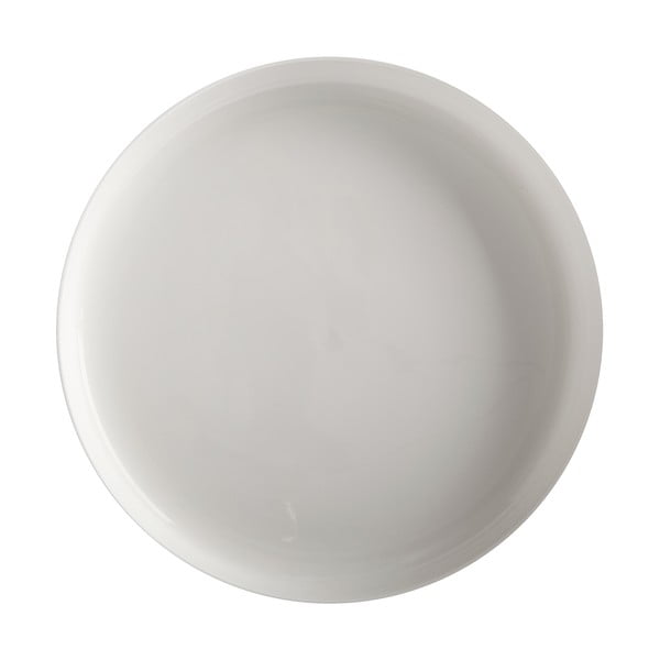 Бяла порцеланова чиния с повдигнат ръб Basic, ø 33 cm - Maxwell & Williams