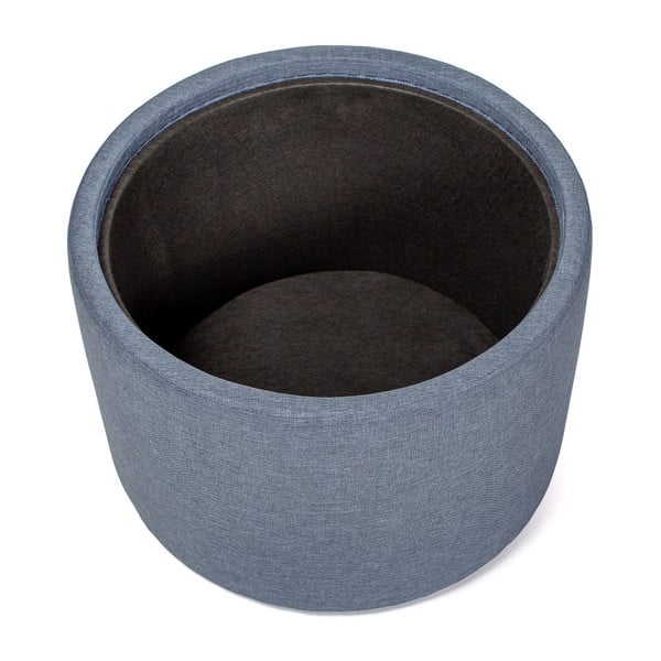 Odkládací stolek v denimově modré barvě se snímatelnou deskou z dubového dřeva Askala Ibisco, ⌀ 56 cm-image-3