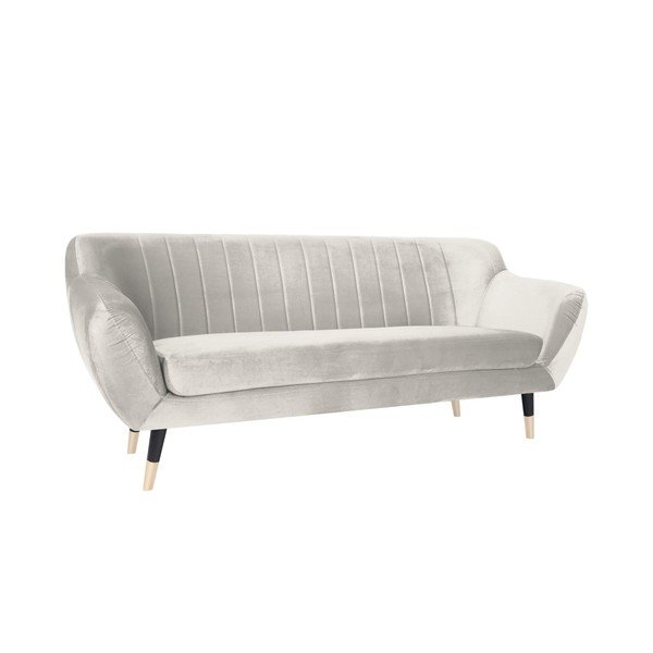 Кремав диван с черни крачета Mazzini Sofas Benito, 188 cm-image-2