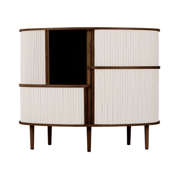 Шкафче от дъбов декор с плъзгащи се врати в кафяв и бежов цвят 120x100x50 cm Audacious – UMAGE-image-2