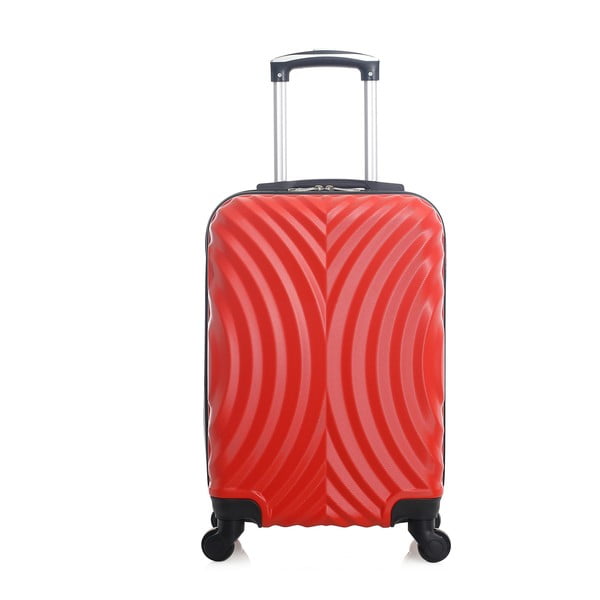 Червен куфар с количка Lagos, 31 л - Hero