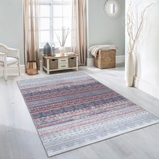 Лилаво-сива пътека подходяща за пране 80x200 cm Vintage Stripe – Mila Home