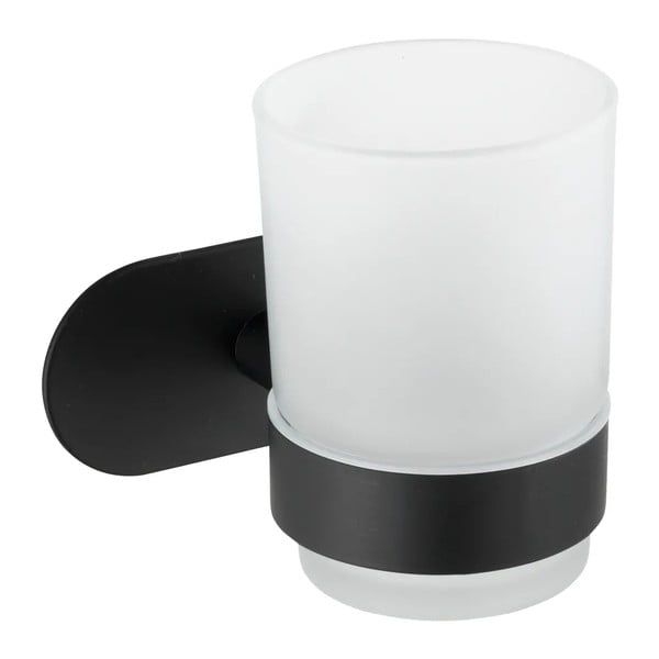 Матово черен комплект самозалепващи аксесоари за баня от неръждаема стомана Orea - Wenko-image-3