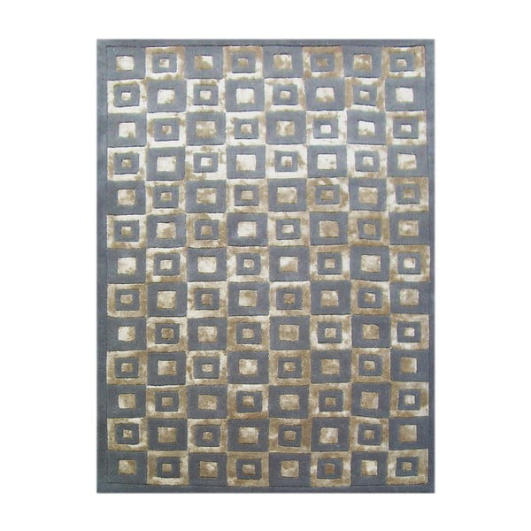 Vlněný koberec Box Grey, 153x244 cm