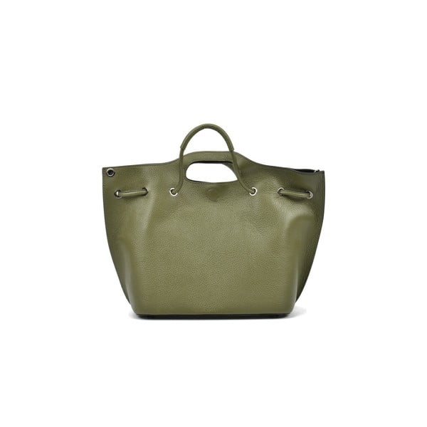 Зелена кожена чанта Mangotti Clarissa Dura - Mangotti Bags