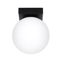 Черна лампа за таван със стъклен абажур ø 12 cm Umerta - Sollux