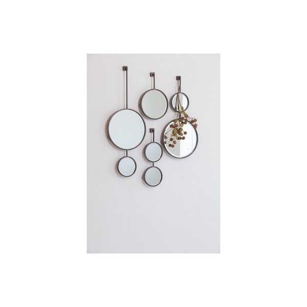 Двойно кръгло стенно огледало, дължина 58 cm Chain - BePureHome-image-2