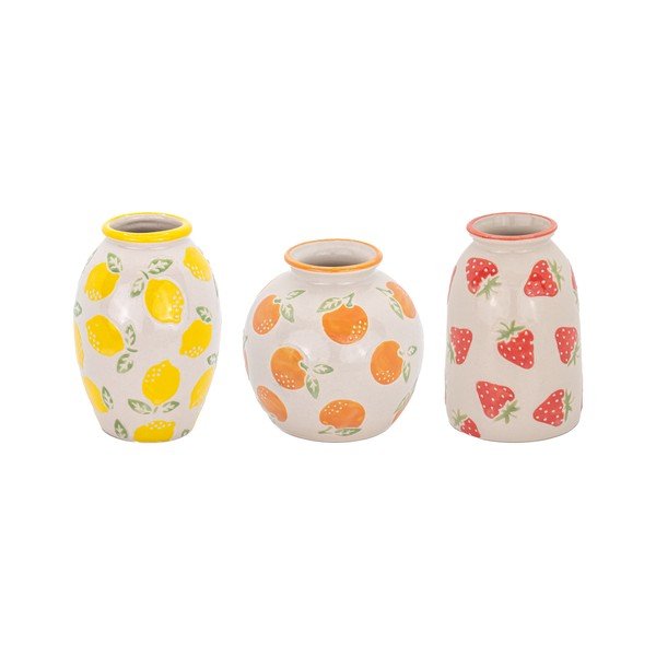 Глинени вази в комплект 3 бр. (височина 9,5 cm) Fruit – Sass & Belle
