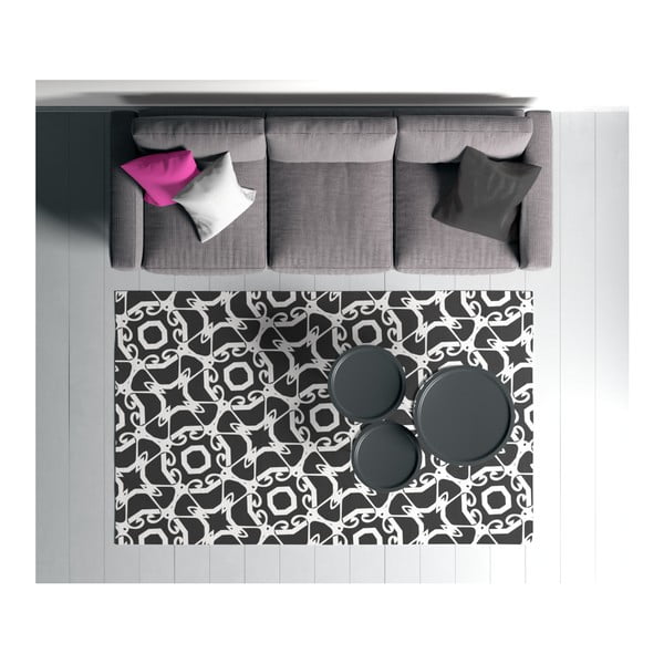 Черно-бял килим Suzzo Smielo, 80 x 150 cm - Oyo home
