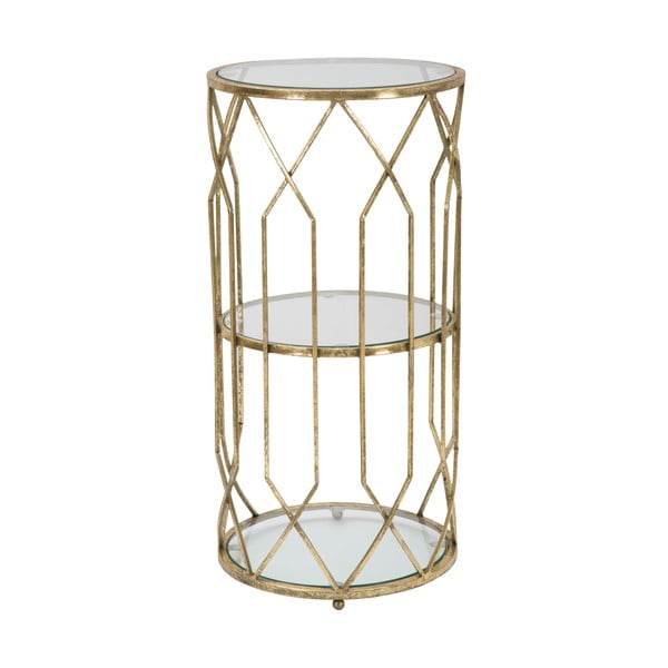 Кръгла масичка за кафе със стъклен плот ø 35 cm Tunisi - Mauro Ferretti-image-3