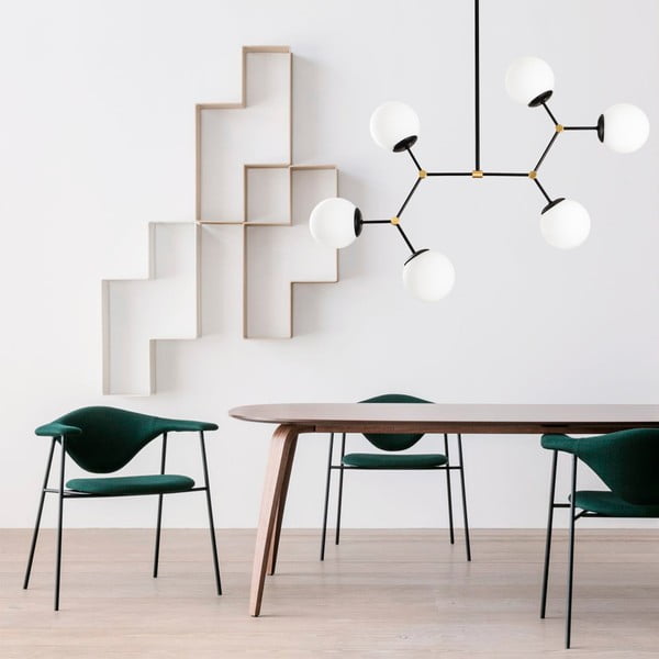Черна висяща лампа за 6 крушки Damar - Opviq lights-image-4