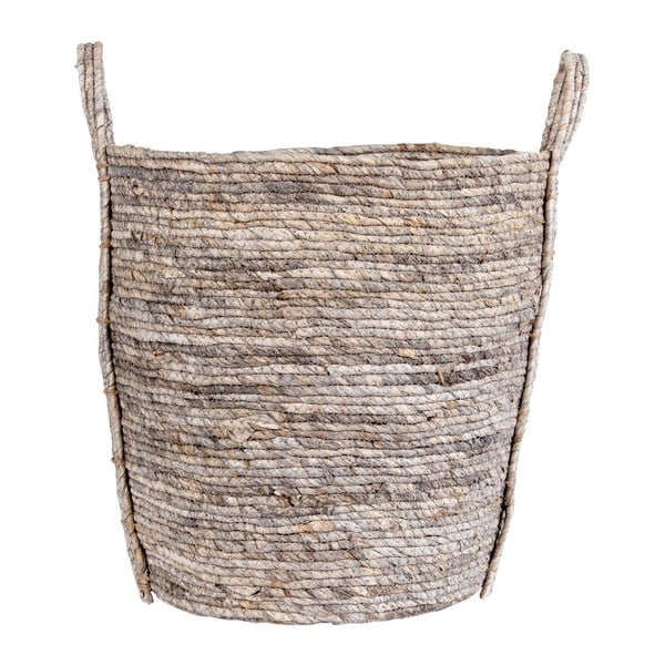 Сива кошница за съхранение, изработена от царевични листа Udine - House Nordic