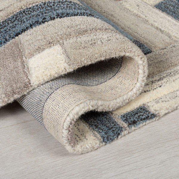 Сив и син вълнен килим , 160 x 230 cm Russo - Flair Rugs-image-1