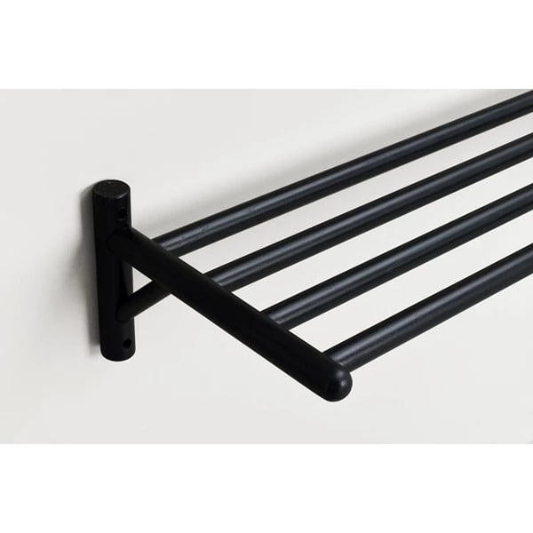 Черна висяща етажерка за обувки от дъбова дървесина Milford - Rowico-image-1