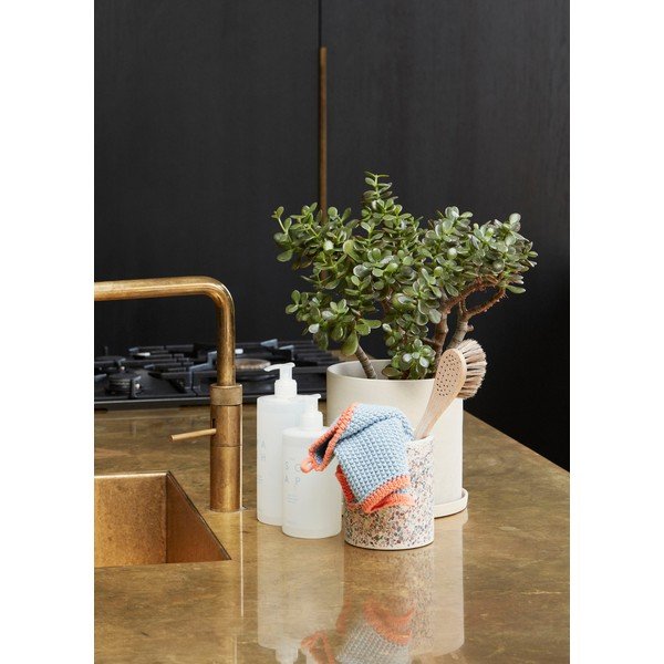 Синя памучна кърпа за чай Thea, 30 x 30 cm - Hübsch-image-1