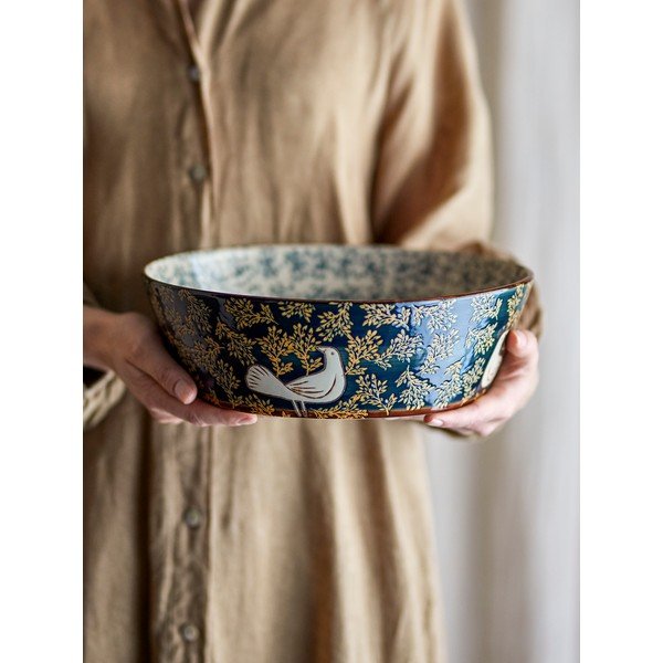 Синя керамична купа ø 28 cm Hezha – Bloomingville-image-4