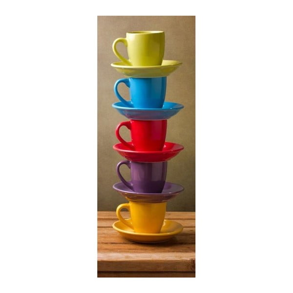 Skleněný obraz DecoMalta Cups, 30 x 80 cm