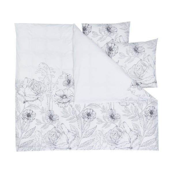 Бяло памучно спално бельо от перкал 200x200 cm Keno - Westwing Collection