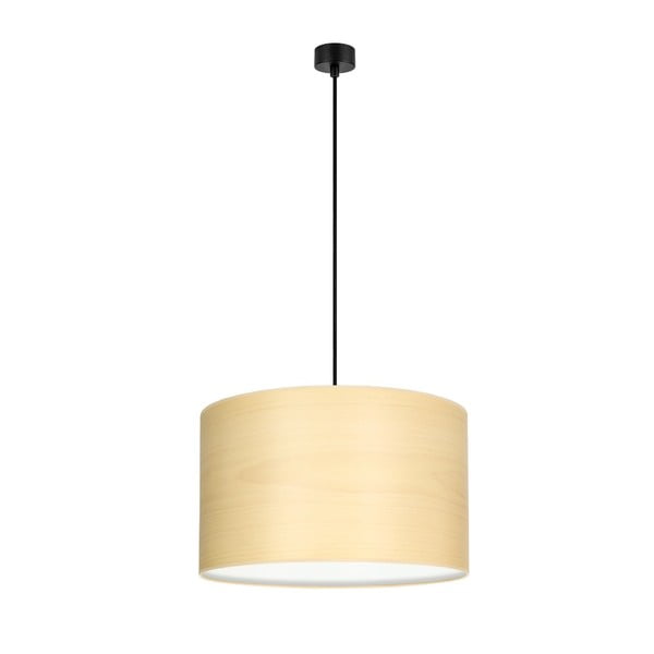 Таванна лампа в светъл естествен цвят с черен кабел Tsuri - Sotto Luce