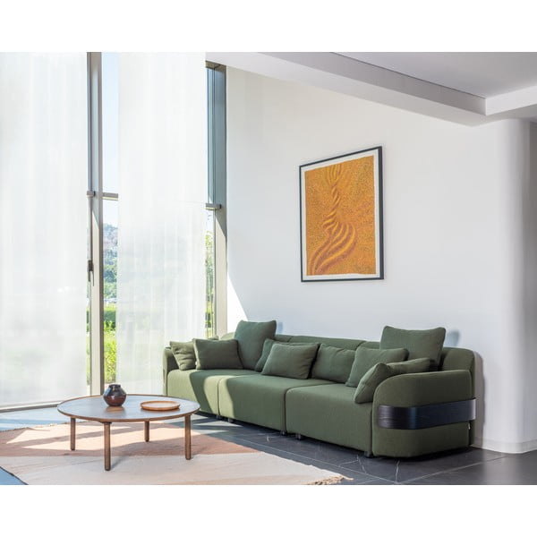 Кафява кръгла масичка за кафе от масивен дъб ø 100 cm Mu – Gazzda-image-1